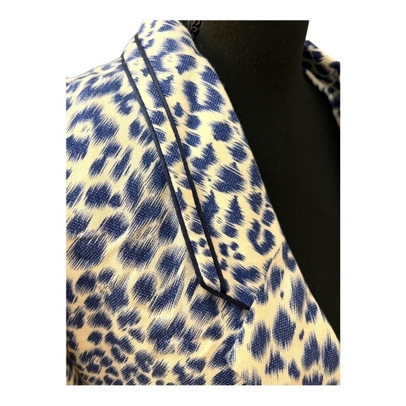 Anthropologie Cartonnier Limpopo Motif Blue Blazer XS - Picture 6 of 11